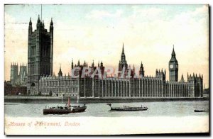 Postcard Old London Houses of Parliament