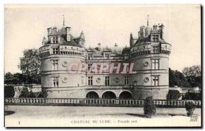 Postcard Old Chateau du Lude Facade south