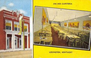 Lexington Kentucky Jim Nix Cafeteria Multiview Antique Postcard K58193