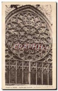 Old Postcard Pont L Abbe The Carmelite church Rosette (External View)