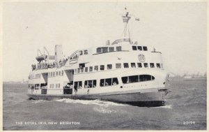 The Royal Iris Ship At New Brighton Old Real Photo Postcard