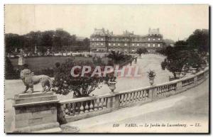 Old Postcard Paris Luxembourg Garden