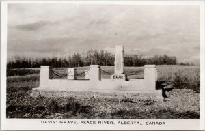 Twelve Foot Davis Grave Peace River Alberta AB Unused RPPC Postcard F64