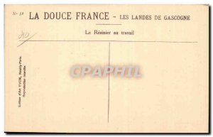 Old Postcard Les Landes de Gascogne The Resinier work