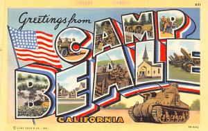 Camp Beale, California USA Large Letter Military Unused 