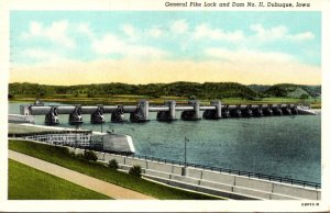 Iowa Dubuque General Pike Lock and Dam II 1950