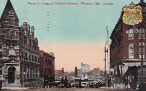 WINDSOR, Ontario, Canada, PU-1913; Ferry Landing On Ouellette Avenue