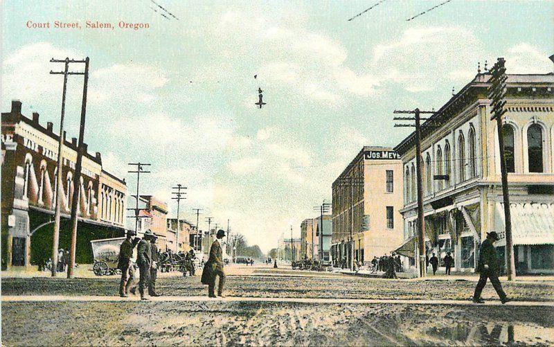 C-1910 Court Street Salem Oregon Postcard Sprouse Son postcard 12516 