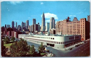 Mid-Manhattan skyline showing the new East Side Airline Terminal - New York