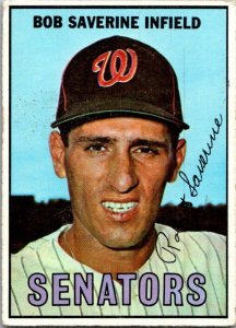 1967 Topps Baseball Card Bob Saverine Washington Senators sk2082