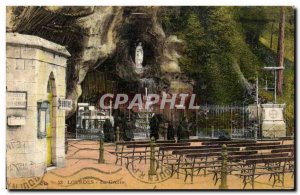 Old Postcard Lourdes Grotto