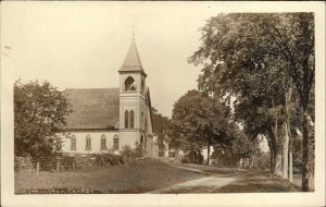 Shelton CT Connecticut Huntington Center Church c1910 Real Photo Postcard