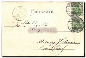 Old Postcard Gruss aus den Anlagen Party in Offenbach
