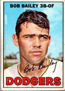 1967 Topps Baseball Card Bob Bailey Los Angeles Dodgers sk2156