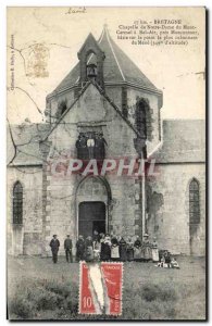 Old Postcard Brittany Chapel of Our Lady of Mount Carmel in Bel Air near Monc...