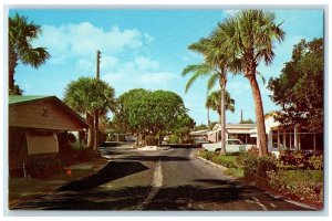 c1950's Ocean Breeze Park Two Way Road Cottages Jensen Beach Florida FL Postcard