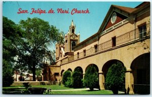 Postcard - San Felipe de Neri Church - Old Town Plaza, Albuquerque, New Mexico