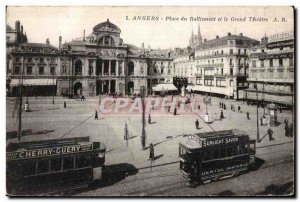 Old Postcard Angers Square rally and the Grand Theater AB