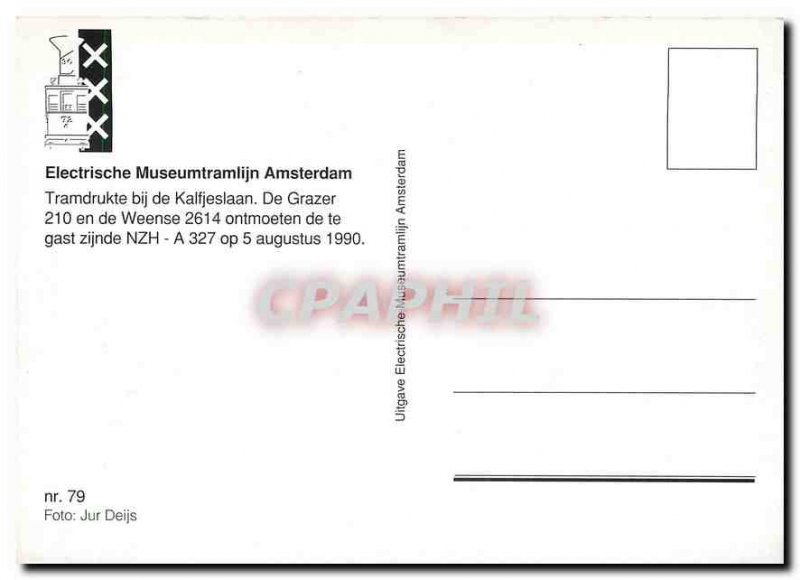 Postcard Modern Electrische Museumtramlijn Amsterdam