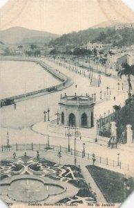 Rio de Janeiro Brazil~Avenida Beira-mar Lapa~1900s Ribbiro Postcard