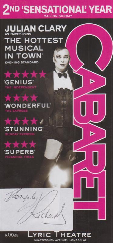 Julian Clary Cabaret Musical Hand Signed Theatre Flyer