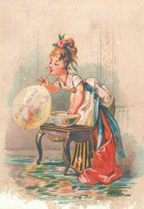 John Ulrich Jr. Dealer Books & Stationery Fancy Goods, Lady Blowing Bubbles W1