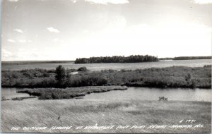 1940s Kavanaugh's Pine Point Resort Hayward Wisconsin Real Photo Postcard