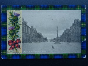 Scottish Tartan CLAN GORDON Invergordon High Street c1910 Postcard