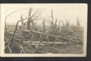 RPPC CARROLL IOWA 1918 TORNADO DISASTER RUINS VINTAGE REAL PHOTO POSTCARD