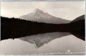 c1930s Lost Lake, Ore RPPC Mt Hood Real Photo Postcard OR Cross Dimmitt A92