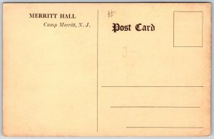 Camp Merritt New Jersey c1917 WWI Postcard Enlisted Men's Club Camp Merritt