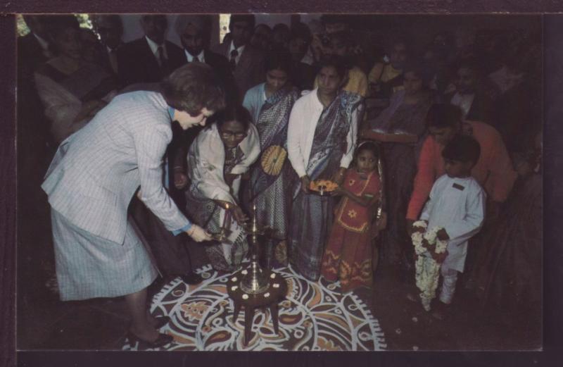 Rosalynn Carter in India Postcard 3482