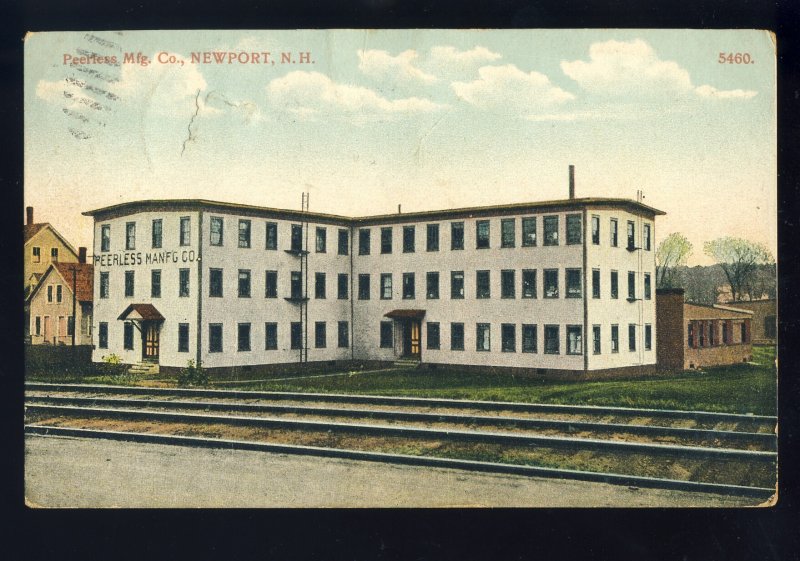 Newport, New Hampshire/NH Postcard, Peerless Manufacturing Company*, 1907