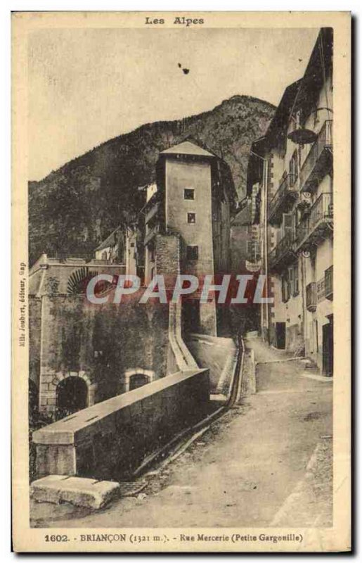 Postcard Old Street Haberdashery Briancon Small Gargoyle