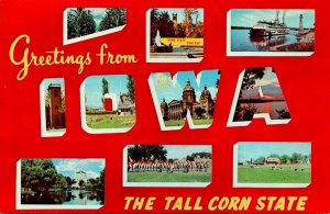 Iowa Greetings From The Tall Corn State