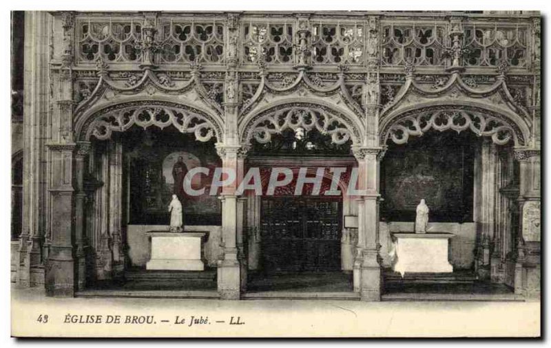 Old Postcard The Church of Bourg jube