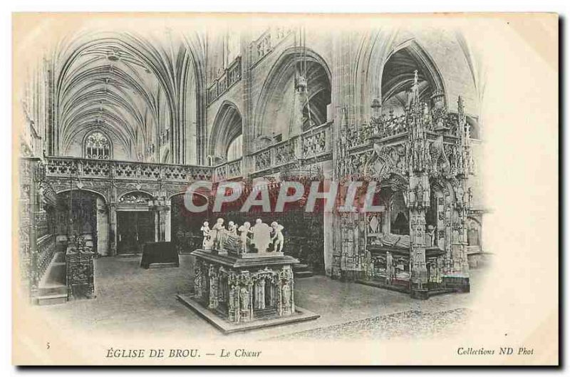 Old Postcard Brou Church Choir