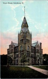 GALESBURG, IL Illinois    COURT  HOUSE    c1910s   Postcard