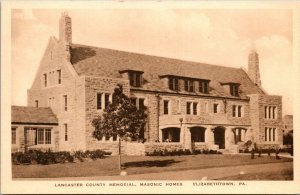 Lancaster County Memorial Masonic Homes Elizabethtown Pennsylvania PA Postcard