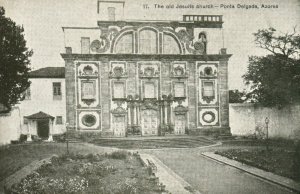 PC AZORES / PORTUGAL, JESUITS CHURCH, PONTA DELGADA, Vintage Postcard (B41224)