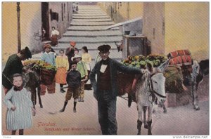 GIBRALTAR, 1900-1910's; Artichokes And Water Sellers