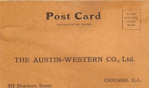 Chicago Illinois c1910 Postcard Austin-Western Industrial Machinery Construction