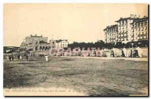 Old Postcard Hendaye B P The Beach near the Casino