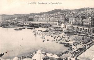 BR78140 vue generale le port et la ville  alger algeria  africa