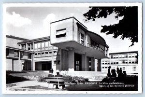 Switzerland Postcard University General Services Building c1950's RPPC Photo