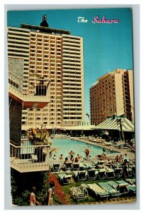 Vintage 1960's Postcard The Sahara Las Vegas Poolside - The Sahara is now closed