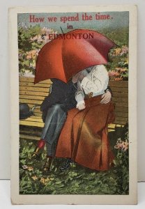 Canada Victorian Romantic Couple How we Spent time in Edmonton Postcard B17