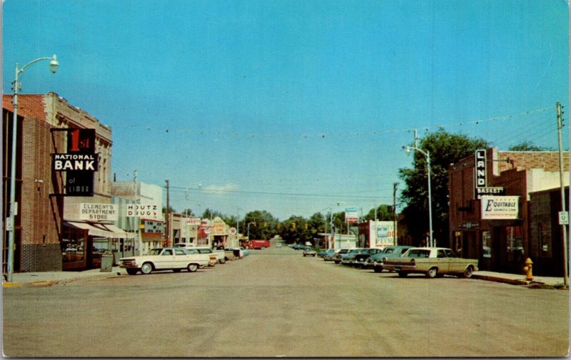 Postcard Main Street Looking North in Limon, Colorado