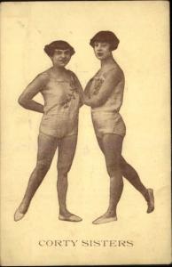 Circus Act Corty Sisters c1910 Card/Postcard