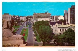 View from Legislative Building, Memorial Boulevard with Memorial Park, Winnip...